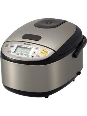 Compact 3-Cup Rice Cooker & Warmer with Multiple Settings, Stainless Steel